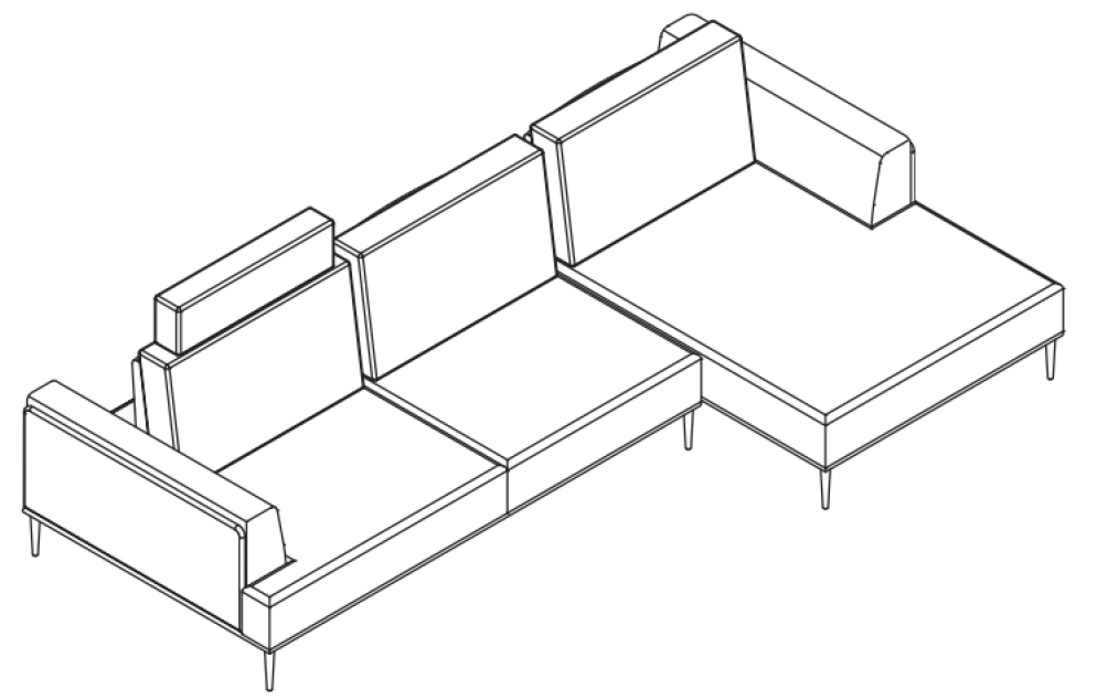 Brosa Como Motion Modular Sofabed with Chaise (BRSFCOLCSWA