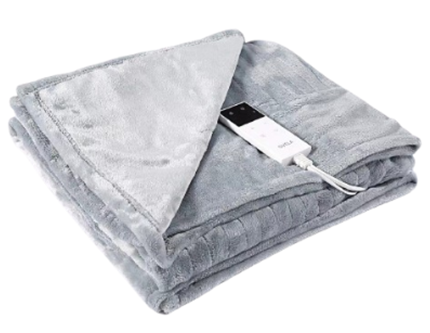 Ovela Washable Plush Electric Heated Throw Blanket (OVELTHRLGRB, OVELTHRLNAB, OVELTHRLOGB