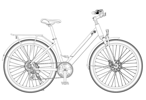 Fortis 36V 10.4Ah Step-Through Commuter Electric Bike - (FSSTPTHOEBA ...
