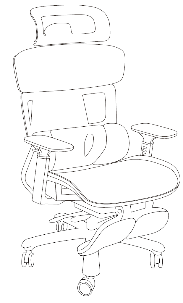 Ergolux Pro Max Ergonomic Office Chair with Footrest - (ELMAXERGFBA ...