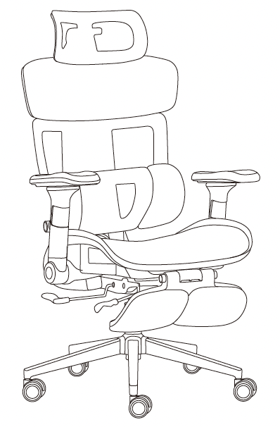 Ergolux Pro Max Ergonomic Mesh Office Chair with Footrest ...